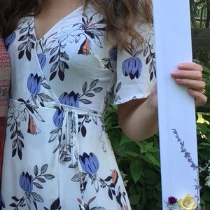 Lush Floral Wrap Dress